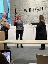 Jeanne Holland at her swearing-in ceremony